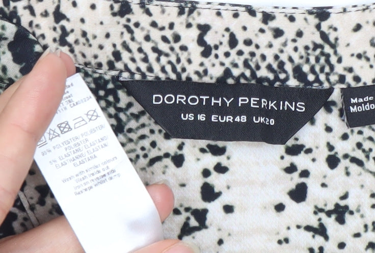 Dorothy Perkins Womens Multicoloured Animal Print Blouse Size 20