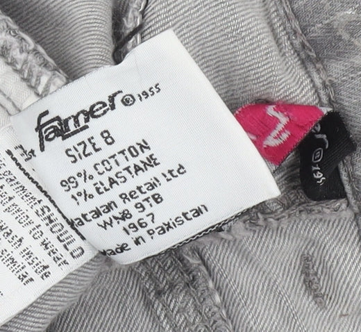 Farmer Women’s Grey Skinny Jeans Size 8 Slim Fit Stretch Denim
