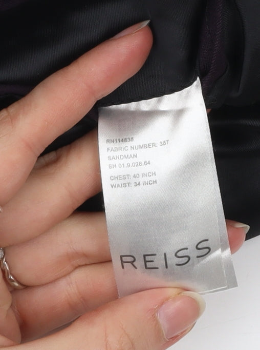 Reiss Men’s Purple Wool Slim Fit Blazer Jacket 40 Chest