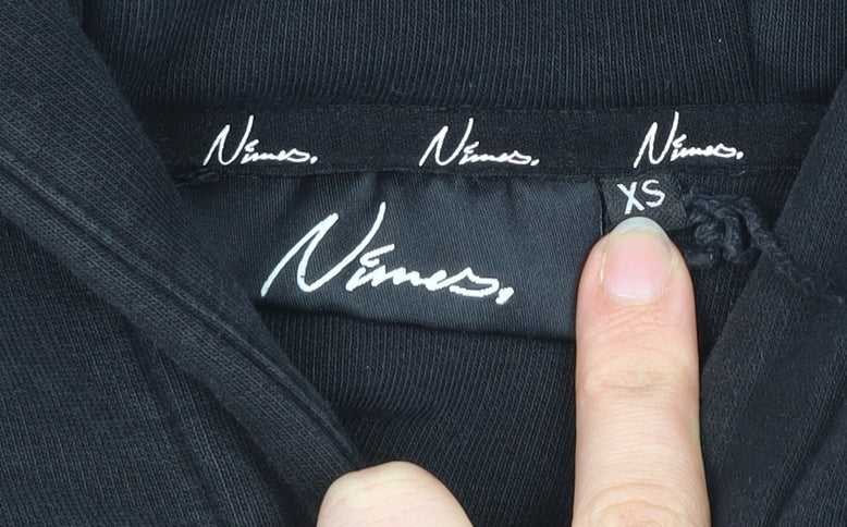 Nimes Men’s Black XS Pullover Hoodie Graphic Print Streetwear