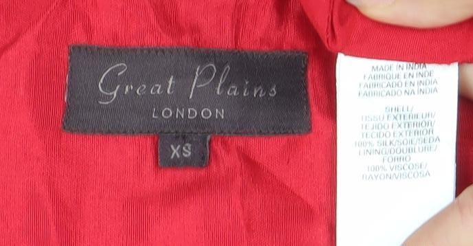 Great Plains London Womens Red Floral Fit & Flare Dress XS