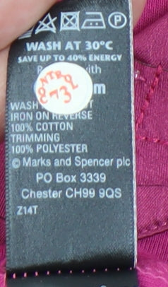 Marks & Spencer Womens Pink Embellished Scoop Neck T-Shirt UK 10