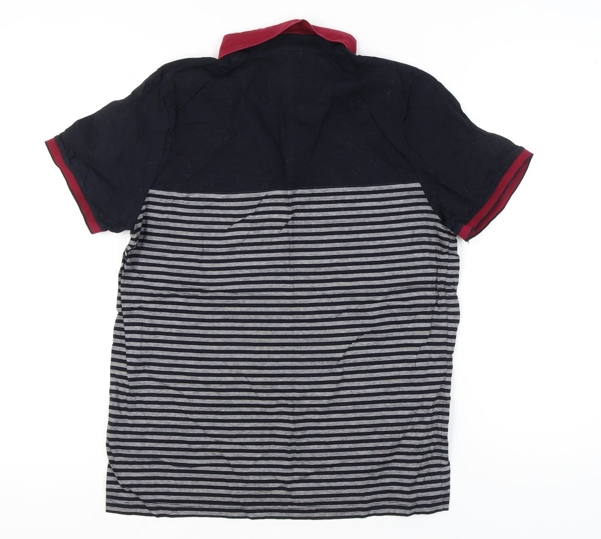 Ted Baker Men’s Black Striped Polo Shirt Size L Cotton Blend