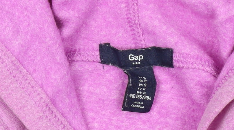 Gap Women’s Pink Pullover Hoodie S Logo Cotton Blend Fleece Sweatshirt