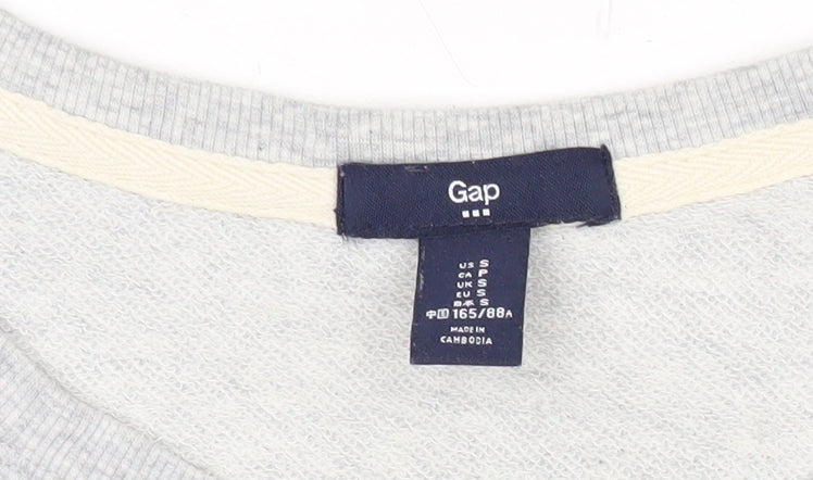 Gap Women’s Grey Logo Sweatshirt Small S Pullover Crew Neck