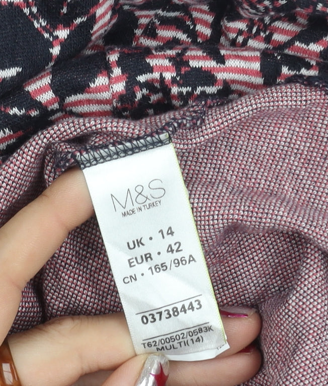 Marks & Spencer Womens Multicoloured Floral Tunic Blouse UK 14