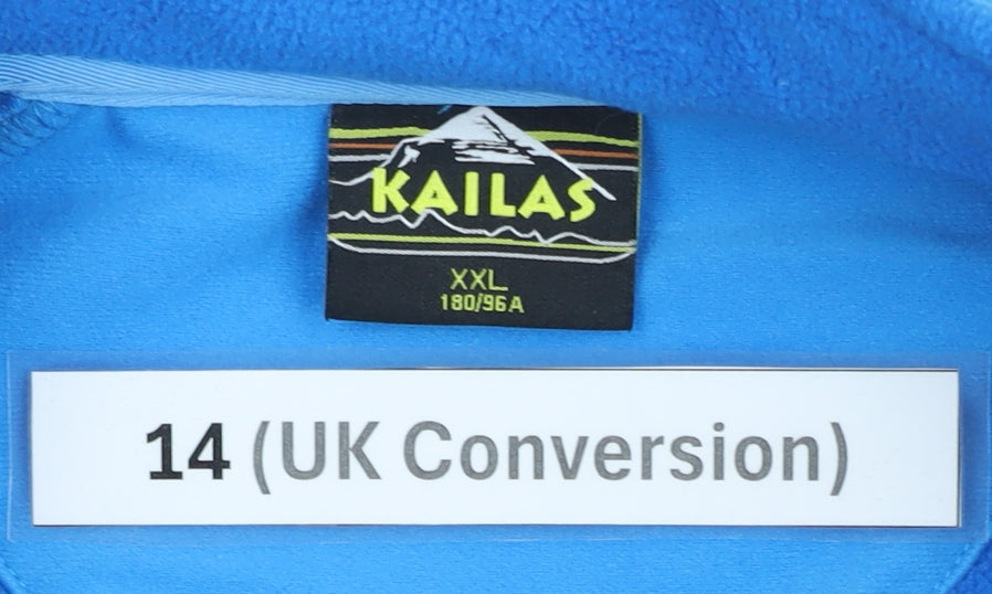 Kailas Women’s Blue Fleece Jacket Size 14 Full Zip Pockets Outdoor