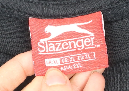 Slazenger Men’s Black XL Pullover Sweatshirt Crew Neck Sportswear