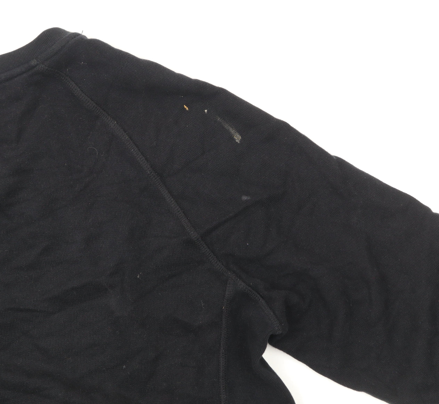 Reiss Men's Black Cotton Crew Neck Pullover Sweatshirt Size S