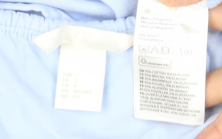Zara Women Blue Strapless Ruffle Bodycon Dress Size 8