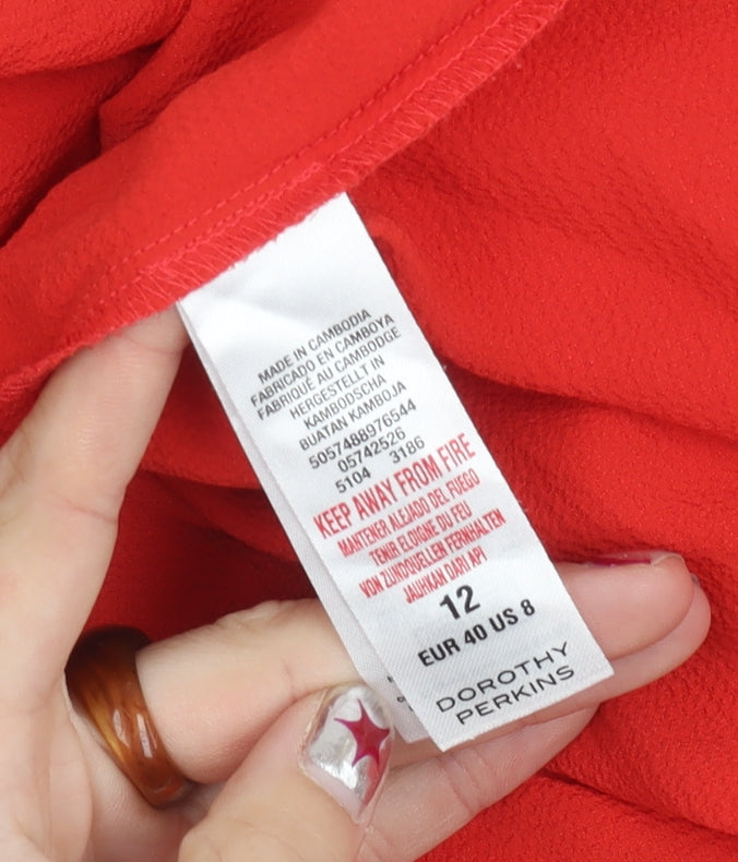 Dorothy Perkins Women’s Red Off Shoulder Blouse Size 12