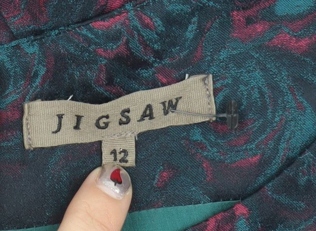 Jigsaw Womens Multicoloured Floral Sheath Dress Size 12 Cocktail Party