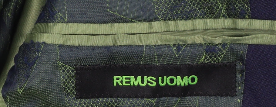Remus Uomo Men's Blue 36R Slim Fit Blazer Jacket Formal