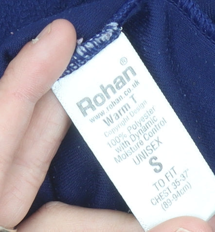 Rohan Unisex Blue Small Warm T-Shirt Fleece Short Sleeve Casual Top