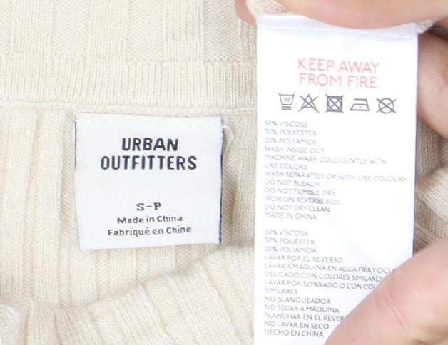 Urban Outfitters Women’s Beige Off Shoulder Ribbed Bodycon Dress S