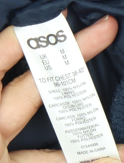 ASOS Men’s Blue M Full Zip Hooded Jacket 38-40in Chest Nylon