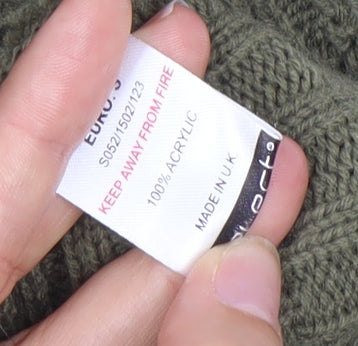 Select Womens Green Hooded Chunky Knit Pullover Jumper Size S