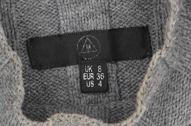 Missguided Women's Grey Wool Blend Ribbed Pullover Jumper Size 8