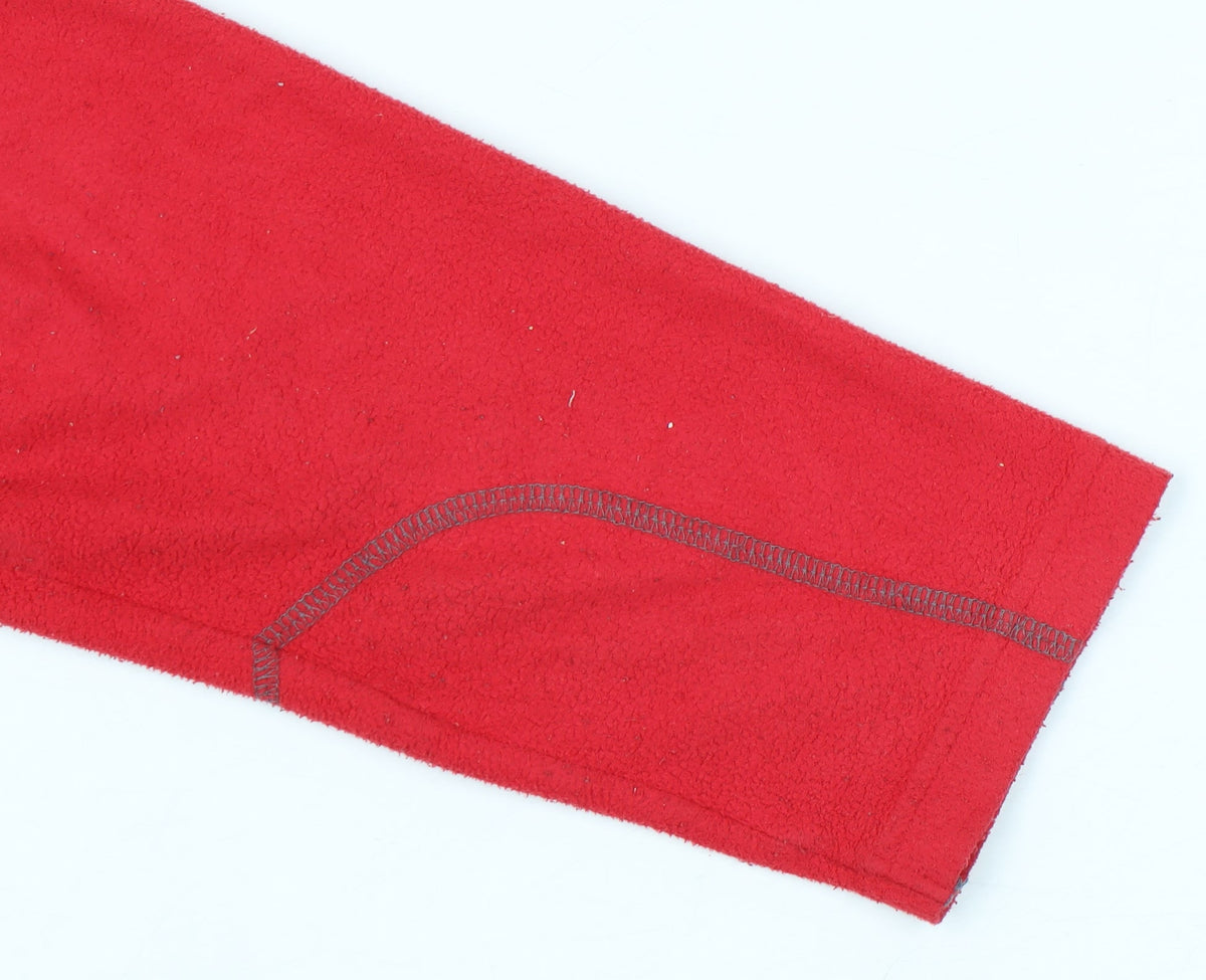 Columbia Mens Red Fleece Pullover Sweatshirt Small Outdoor Hiking