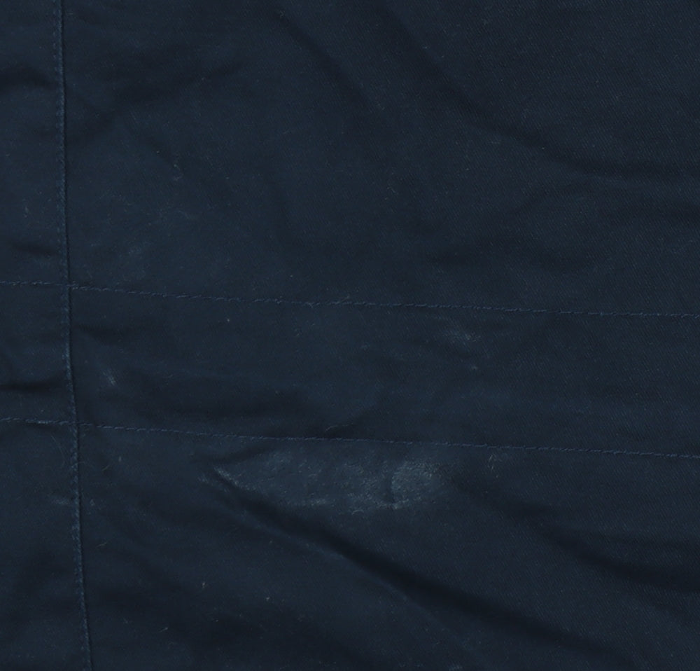H&M Men’s Blue Military Jacket Size 54 EUR 44R Cotton Mid-Length