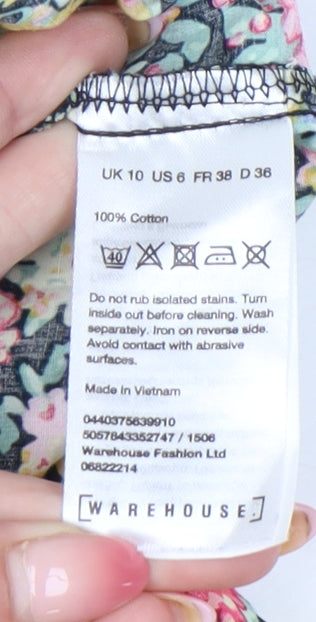 Warehouse Women’s Multicoloured Floral Skater Dress Size 10