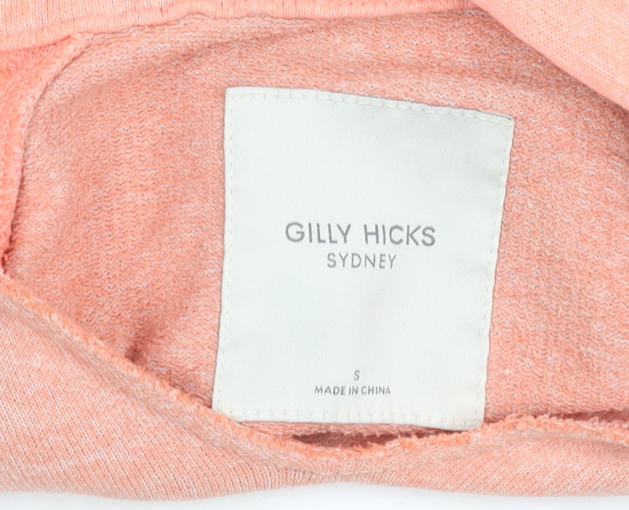 Gilly Hicks Women’s Pink Pullover Hoodie S Logo Graphic Long Sleeve