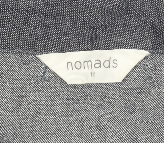 Nomads Women’s Grey Cotton Straight Pencil Skirt Size 12