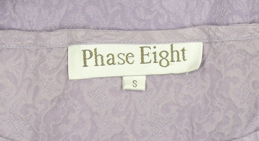 Phase Eight Women’s Purple Silk Tunic Blouse Long Sleeve S