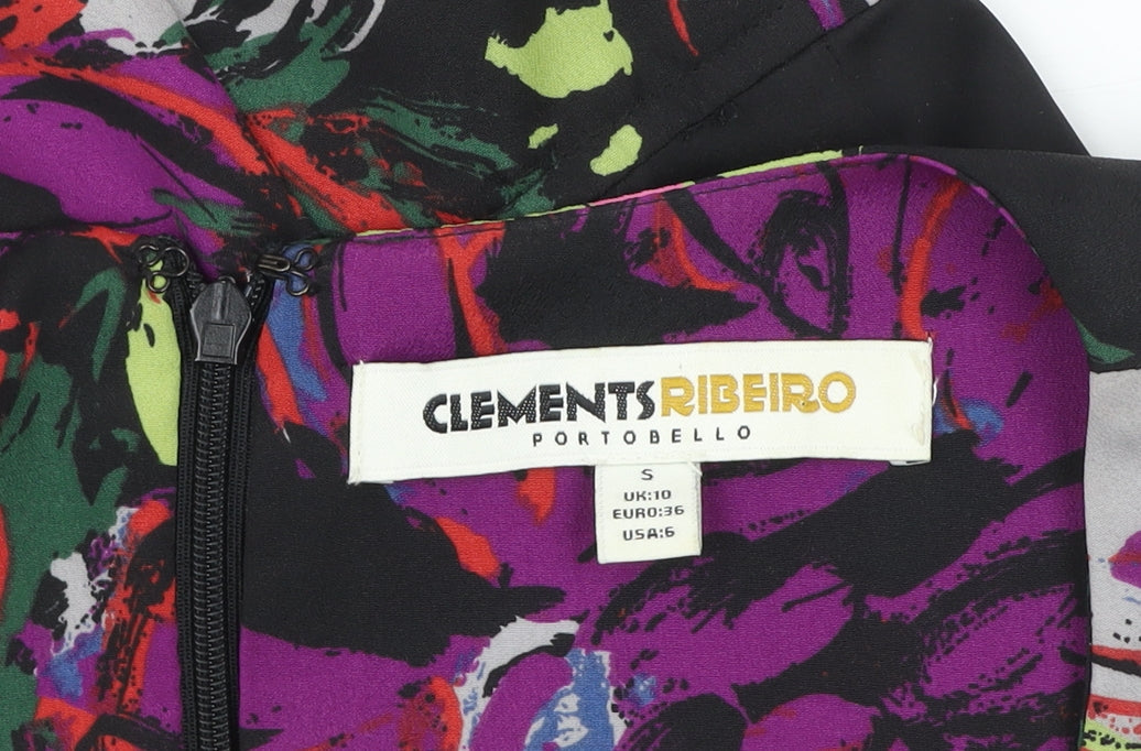Clements Ribeiro Women’s Multicoloured Floral Strapless Bodycon Dress Size 10