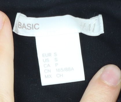 H&M Women’s Black Shift Dress Size 8 Short Sleeve Round Neck