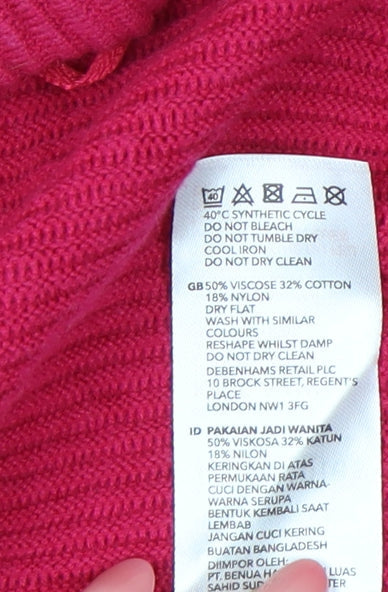 Principles by Ben de Lisi Womens Pink Cardigan L Knit Open Front