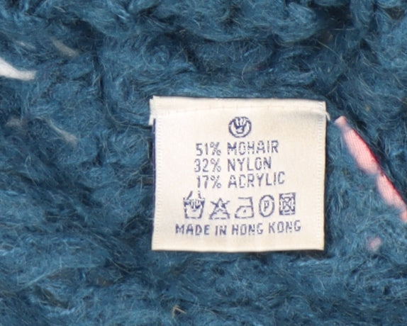FatFace Women’s Blue Mohair Blend Cardigan Size 8 Open Knit