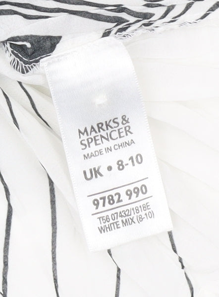 Marks & Spencer Women’s White Floral Sleeveless Blouse UK 8-10