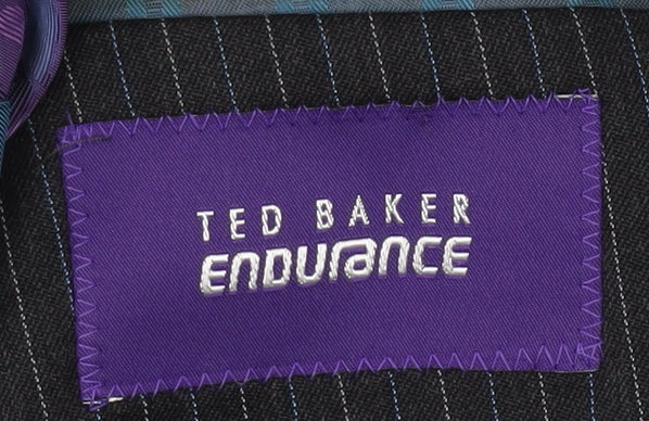 Ted Baker Endurance Men Black Pinstripe Wool Jacket 40S