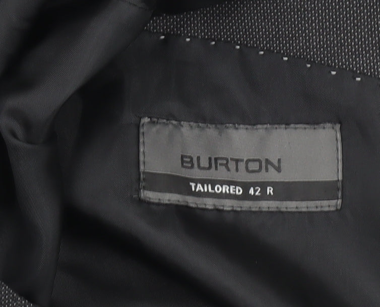 Burton Men’s Grey Blazer Jacket 42R Regular Fit Business Wedding