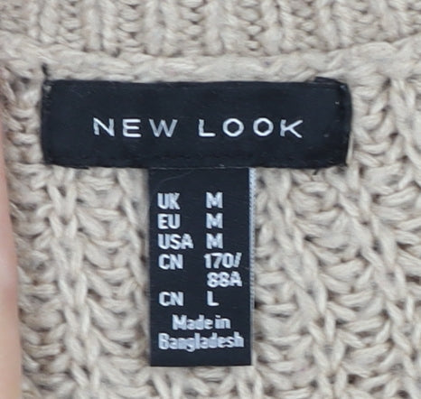 New Look Women’s Beige Chunky Knit Pullover Jumper M