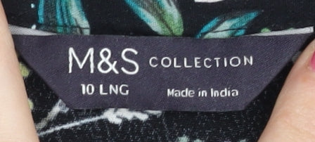 Marks & Spencer Women’s Multicoloured Floral A-Line Viscose Dress Size 10 Long