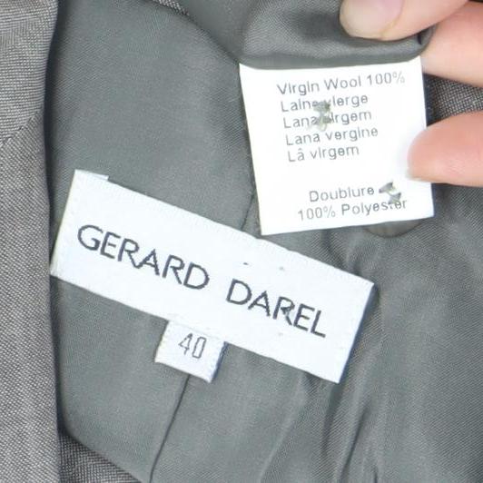 Gerard Darel Womens Grey Wool Workwear Suit Jacket Size 12