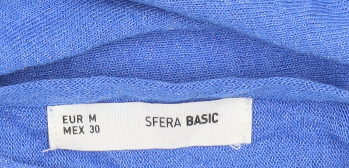 Sfera Women Blue Relaxed Fit Pullover Jumper Size 12