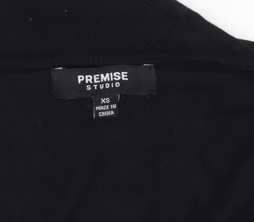 Premise Studio Women’s Black XS Shrug Cardigan Knit Lightweight