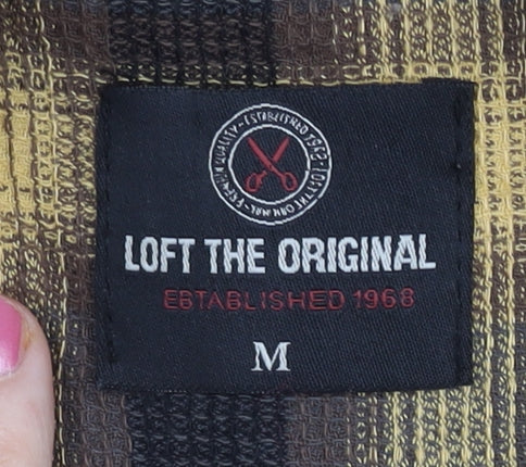 LOFT The Original Womens Yellow Check Blazer Jacket M