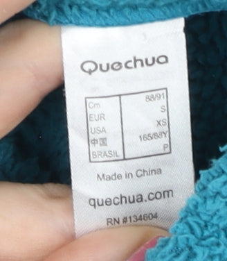 Quechua Womens Blue XS Softshell Jacket Full Zip Outdoor Coat