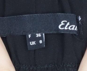 Etam Women’s Black Paperbag Tapered Trousers Size 8