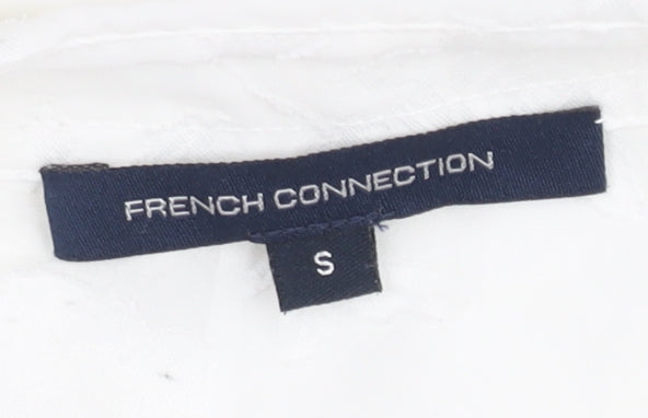 French Connection Women’s White Tunic Blouse Size S Long Sleeve