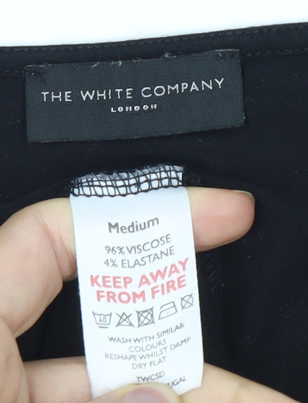 The White Company Women’s Black Sheath Knee Length Dress M Viscose Blend