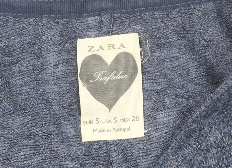 Zara Women’s Blue Slim Fit Knit Jumper Size S Long Sleeve