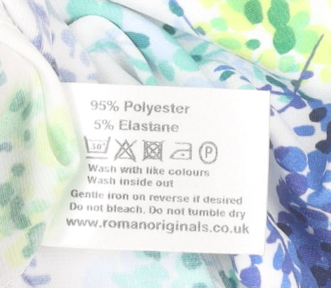 Roman Women’s Multicoloured Floral Tunic Blouse Size 10 Sleeveless