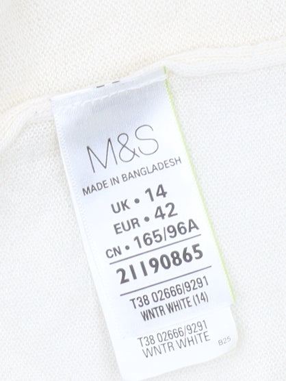 Marks and Spencer Women’s Ivory Knit Cardigan Size 14