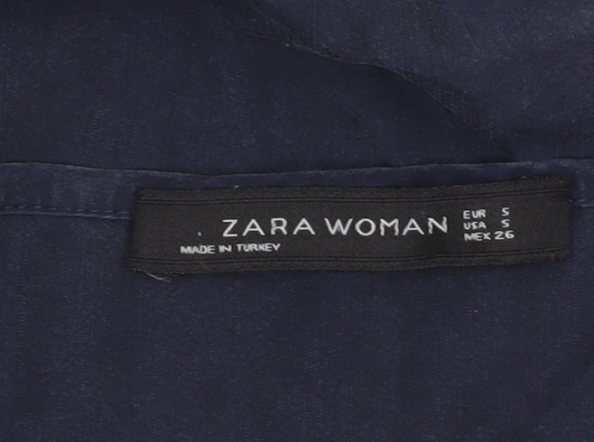 Zara Women Blue Size 8 Scoop Neck Sleeveless Tank Top
