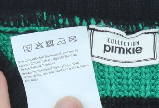 Pimkie Womens Multicoloured Striped Knit Jumper Size S